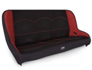 Jeep Wrangler LJ Seat Bench - Rear - PRP Seats - Low Back - Black/Red - `97-`06